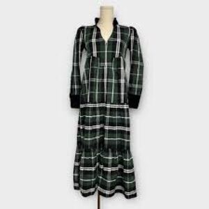 xxxl Tuckernuck green plaid midi dress